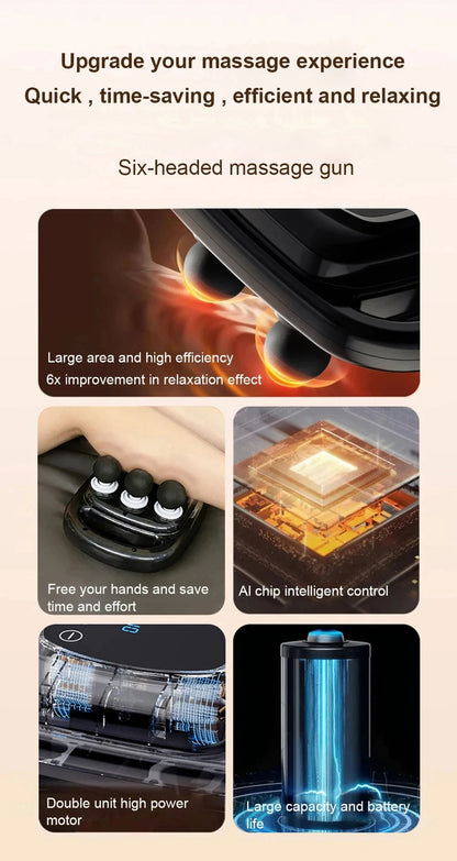 6-Head Deep Percussion Massager