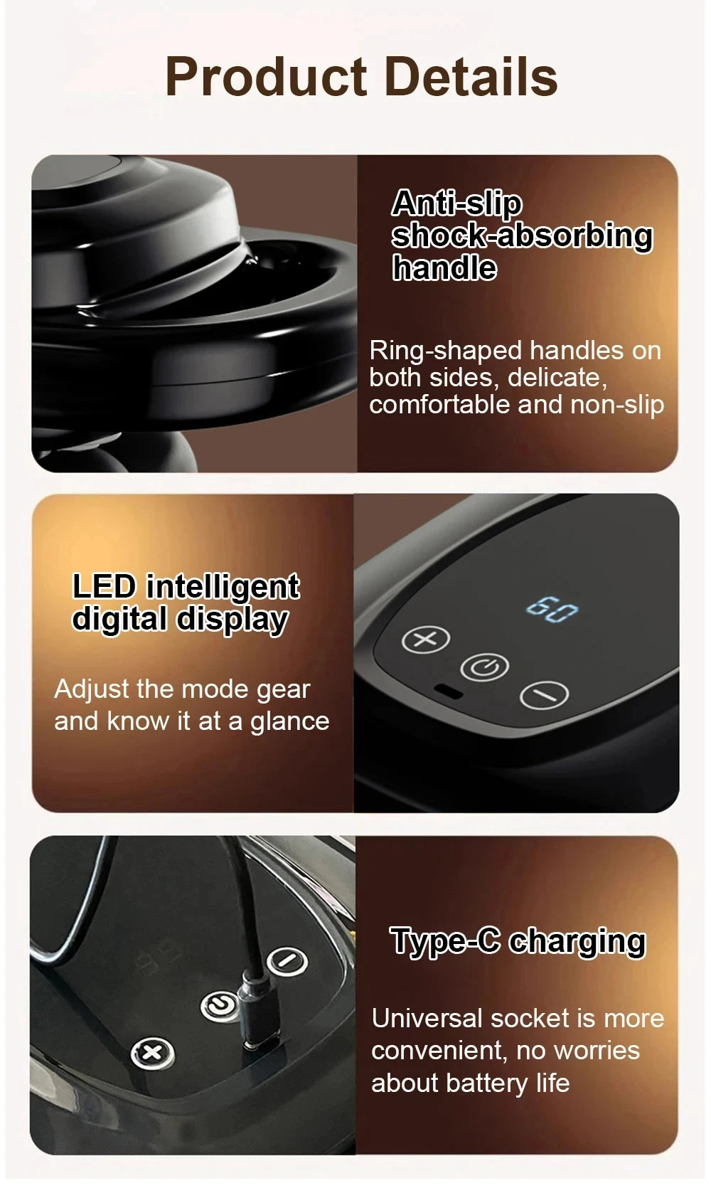 6-Head Deep Percussion Massager