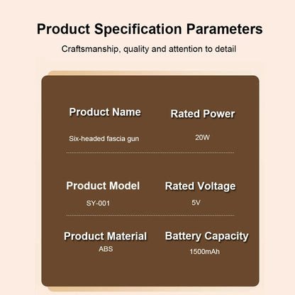 6-Head Deep Percussion Massager
